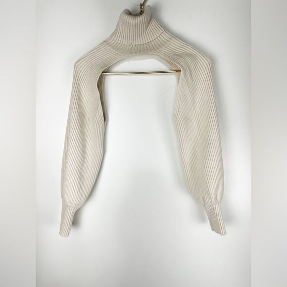 ZARA bloggers fav ECRU KNIT ARM WARMER SWEATER SIZE Medium - Picture 8 of 10